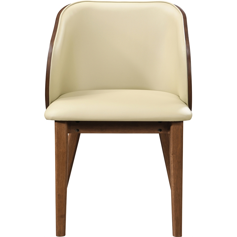 Meridian Furniture Glenwood Cream Vegan Leather Dining Chair (Set of 2)