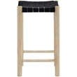 Meridian Furniture Entwine Black Vegan Leather Upholstered Counter Stool