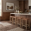 Meridian Furniture Entwine Brown Vegan Leather Upholstered Counter Stool
