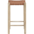 Meridian Furniture Entwine Brown Vegan Leather Upholstered Counter Stool