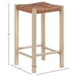 Meridian Furniture Entwine Brown Vegan Leather Upholstered Counter Stool
