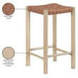 Meridian Furniture Entwine Brown Vegan Leather Upholstered Counter Stool