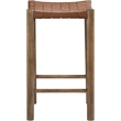 Meridian Furniture Entwine Brown Vegan Leather Upholstered Counter Stool