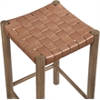 Meridian Furniture Entwine Brown Vegan Leather Upholstered Counter Stool