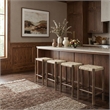 Meridian Furniture Entwine Cream Vegan Leather Upholstered Counter Stool