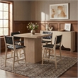 Meridian Furniture Entwine Black Vegan Leather Upholstered Counter Stool