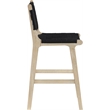 Meridian Furniture Entwine Black Vegan Leather Upholstered Counter Stool