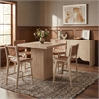 Meridian Furniture Entwine Brown Vegan Leather Upholstered Counter Stool