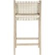 Meridian Furniture Entwine Cream Vegan Leather Upholstered Counter Stool