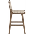 Meridian Furniture Entwine Beige Vegan Leather Upholstered Counter Stool