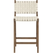 Meridian Furniture Entwine Cream Vegan Leather Upholstered Counter Stool