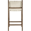 Meridian Furniture Entwine Cream Vegan Leather Upholstered Counter Stool