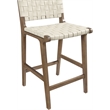 Meridian Furniture Entwine Cream Vegan Leather Upholstered Counter Stool