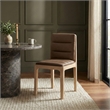 Meridian Furniture Ellis Brown Vegan Leather Dining Chair (Set of 2)