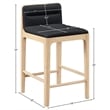 Meridian Furniture Ellis Black Vegan Leather Counter Stool (Set of 2)