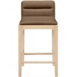 Meridian Furniture Ellis Brown Vegan Leather Counter Stool (Set of 2)