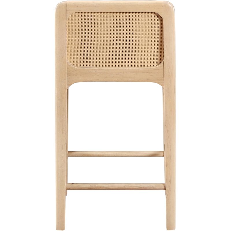 Meridian Furniture Ellis Brown Vegan Leather Counter Stool (Set of 2)