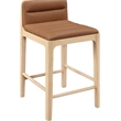 Meridian Furniture Ellis Cognac Vegan Leather Counter Stool (Set of 2)
