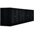 Meridian Furniture Vero Black Solid Wood And Oak Veneer 4pc. Sideboard/Buffet