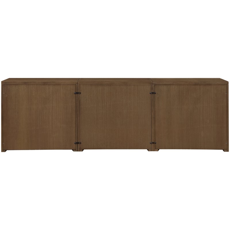 Meridian Furniture Vero Brown Solid Wood And Oak Veneer 3pc. Sideboard/Buffet
