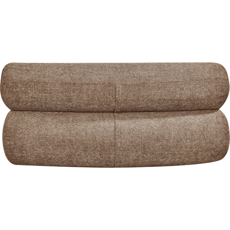 Meridian Furniture Bale Brown Chenille Fabric Upholstered Modular Armless Chair