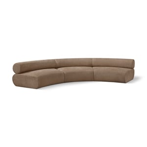 Meridian Furniture Bale 152&quot Brown Chenille Fabric 3 pc. Modular Sectional
