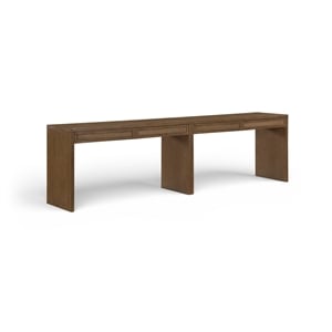 Meridian Furniture Avro Brown Solid Wood And Oak Veneer 2pc. Console / Desk