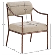 Meridian Furniture Bastille Beige Chenille Fabric Dining Arm Chair (Set of 2)
