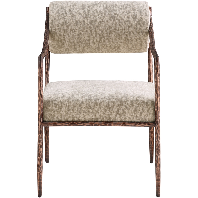 Meridian Furniture Bastille Beige Chenille Fabric Dining Arm Chair (Set of 2)