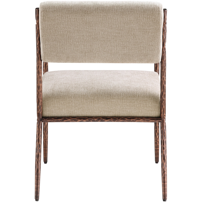 Meridian Furniture Bastille Beige Chenille Fabric Dining Arm Chair (Set of 2)