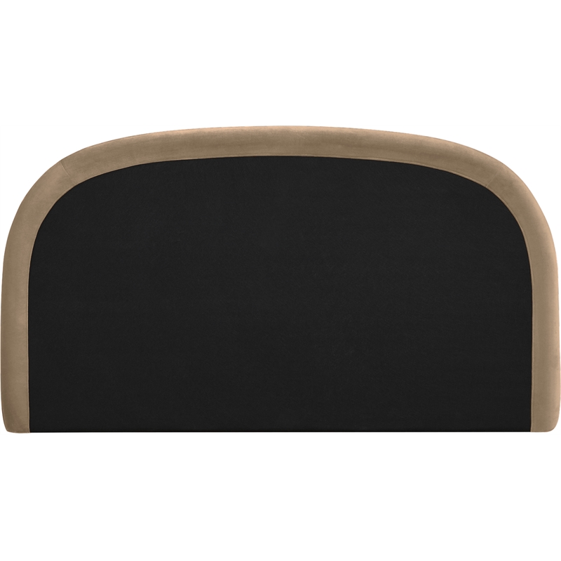 Meridian Furniture Celine Beige Velvet Upholstered Queen Bed