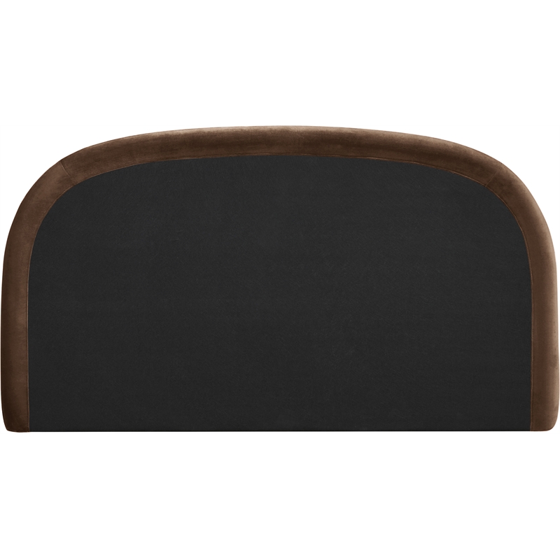 Meridian Furniture Celine Brown Velvet Upholstered Full Bed