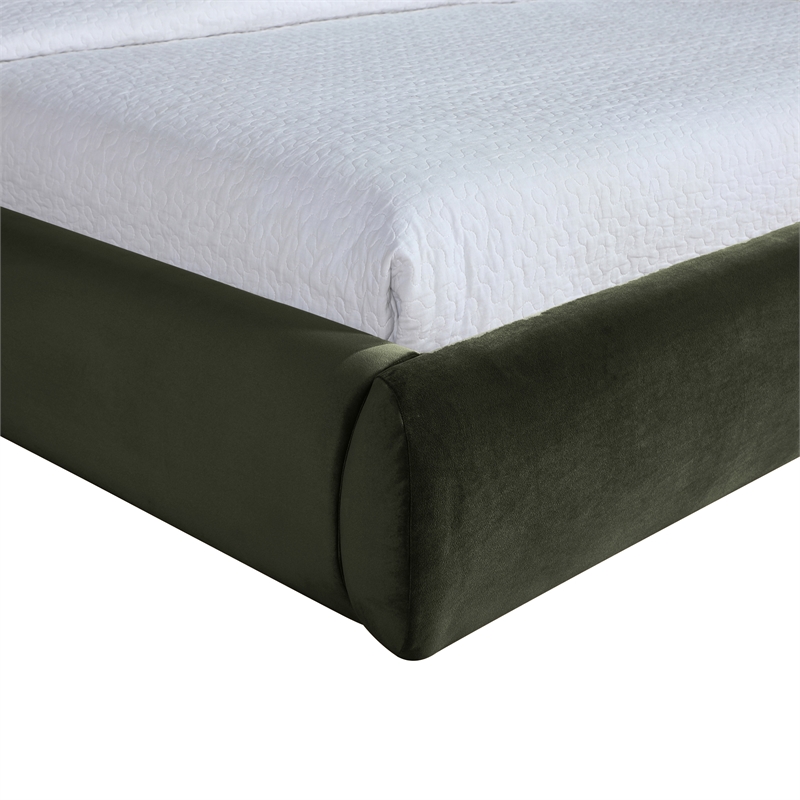 Meridian Furniture Celine Green Velvet Upholstered Queen Bed