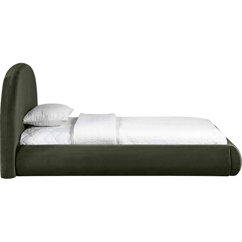 Meridian Furniture Celine Green Velvet Upholstered Twin Bed
