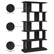 Meridian Furniture Nexa Black Solid Wood Bookcase