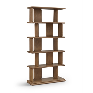 Meridian Furniture Nexa Brown Solid Wood Bookcase