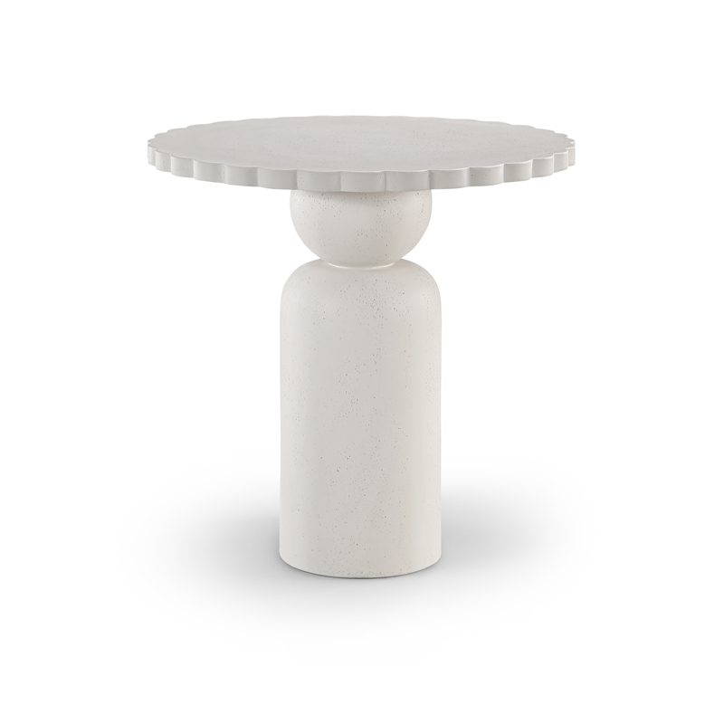 Meridian Furniture Petalia Cream Concrete Indoor / Outdoor Counter Table
