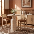 Meridian Furniture Petalia Travertine Concrete Indoor / Outdoor Bar Table