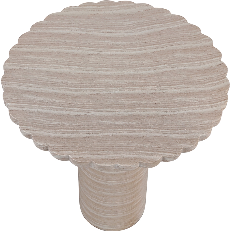 Meridian Furniture Petalia Travertine Concrete Indoor / Outdoor Bar Table