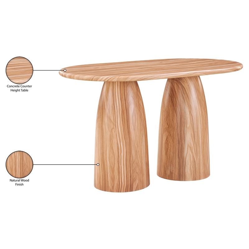 Meridian Furniture Cosenza Natural Concrete Indoor/Outdoor Counter Height Table