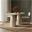 Meridian Furniture Cosenza Travertine Concrete Indoor/Outdoor Counter High Table