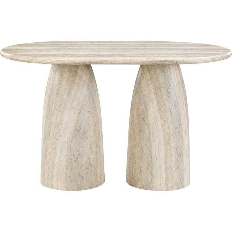 Meridian Furniture Cosenza Travertine Concrete Indoor/Outdoor Counter High Table