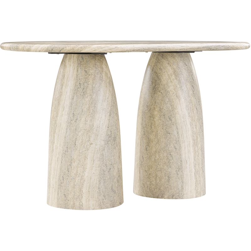Meridian Furniture Cosenza Travertine Concrete Indoor/Outdoor Counter High Table