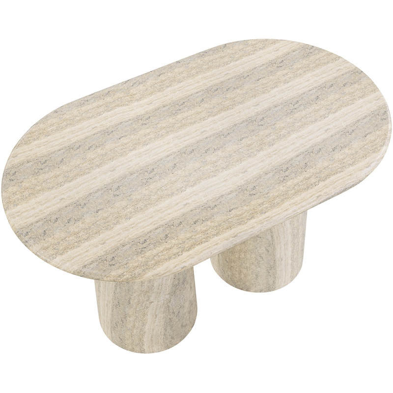 Meridian Furniture Cosenza Travertine Concrete Indoor/Outdoor Counter High Table