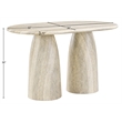 Meridian Furniture Cosenza Travertine Concrete Indoor/Outdoor Counter High Table