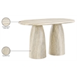 Meridian Furniture Cosenza Travertine Concrete Indoor/Outdoor Counter High Table