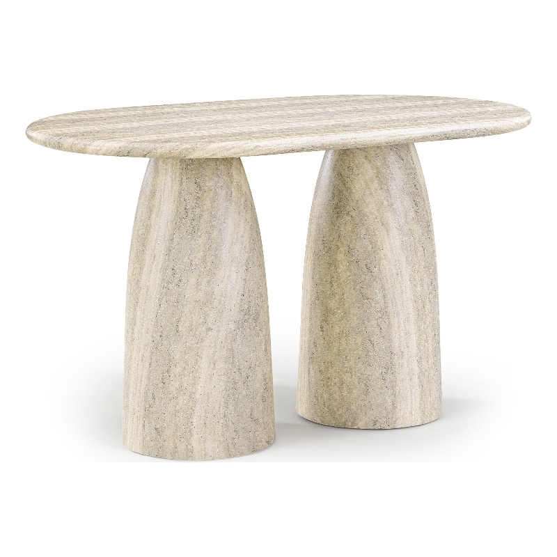 Meridian Furniture Cosenza Travertine Concrete Indoor/Outdoor Counter High Table