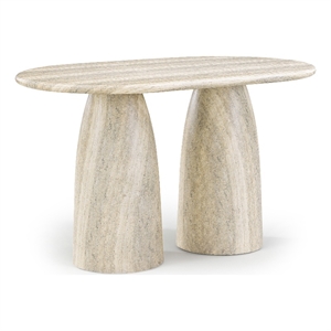 Meridian Furniture Cosenza Travertine Concrete Indoor/Outdoor Counter High Table