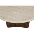 Meridian Furniture Pietra Brown Travertine And Mango Wood Coffee Table
