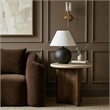 Meridian Furniture Pietra Brown Travertine And Mango Wood End Table